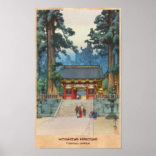 Toshogu Shrine Hiroshi Yoshida japanese fijne kuns Poster (Voorkant)