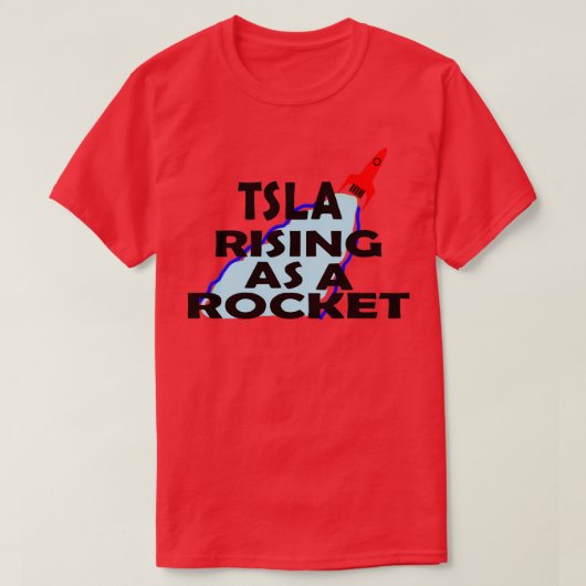 Tosla stijgend als raket 1 t-shirt (Design voorkant)