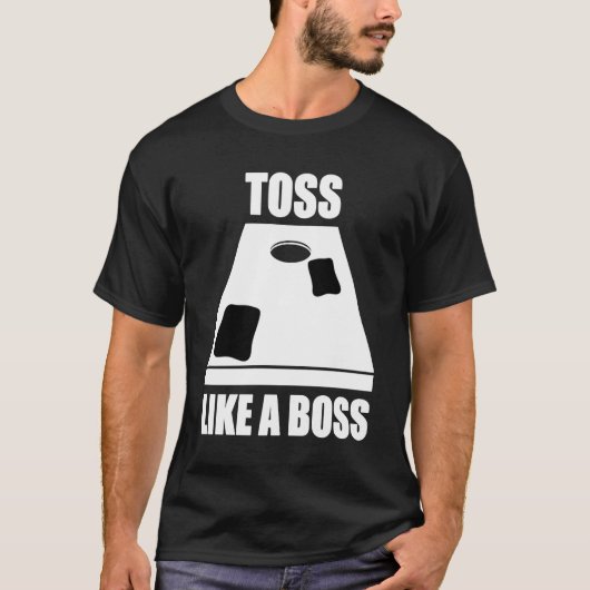 Toss as a boss Cornhole Bean Bag T-shirt (Voorkant)