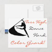 Toss High, Dance Hard, Color Guard Briefkaart (Voorkant / Achterkant)