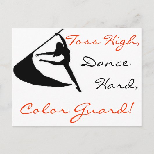 Toss High, Dance Hard, Color Guard Briefkaart (Voorkant)