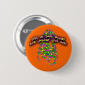 Toss me een paar kralen en niemand krijgt pijn ronde button 5,7 cm (Voorkant /achterkant)