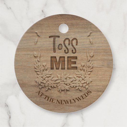 Toss Me Petals Bruiloft Bedankjes Labels (Voorkant)