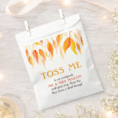 Toss me vertrekt de trouwconfetti instructie bedankzakje (Geknipt)