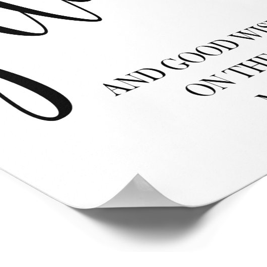 Toss Petals trouwbord 8x10 poster (Hoek)