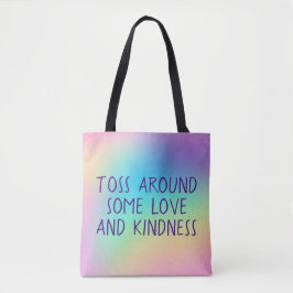 Toss ROND some Love and Kindness Canvas tas