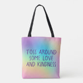 Toss ROND some Love and Kindness Canvas tas (Achterkant)