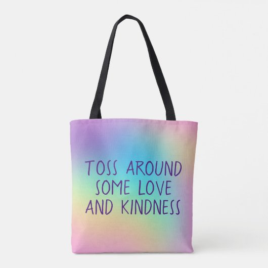 Toss ROND some Love and Kindness Canvas tas (Achterkant)