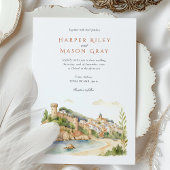 Tossa de Mar Spanje Huwelijksuitnodiging Kaart