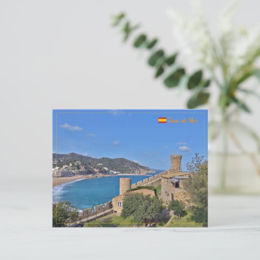 Tossa de Mar, Spanje reis Feestdagenkaart (Staand voorkant)