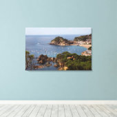 TOSSA DE MAR. Stad gelegen in de Costa Brava. Canvas Afdruk (Insitu (Houten vloer))