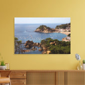 TOSSA DE MAR. Stad gelegen in de Costa Brava. Canvas Afdruk (Insitu (Woonkamer))