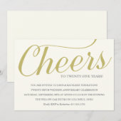 Tost op 25 jaar trouwfeest kaart (Voorkant / Achterkant)
