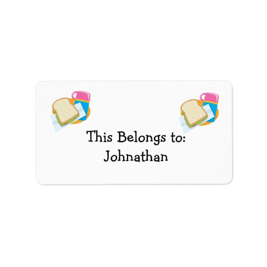 tosti- en lunchvectorontwerp etiket (Voorkant)