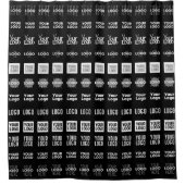 Tot 12 verschillende logo's of geüploade Afbeeldin Douchegordijn (Voorkant)