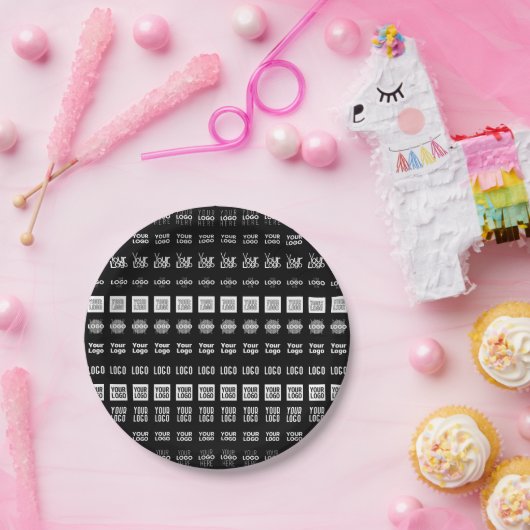 Tot 12 verschillende logo's of geüploade Afbeeldin Papieren Bordje (Feest)