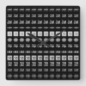 Tot 12 verschillende logo's of geüploade Afbeeldin Vierkante Klok (Voorkant)