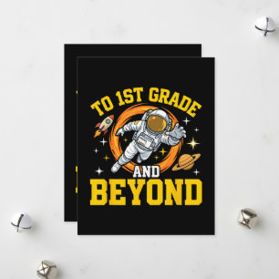 tot 1e klas en verder Astronaut Student Feestdagenkaart