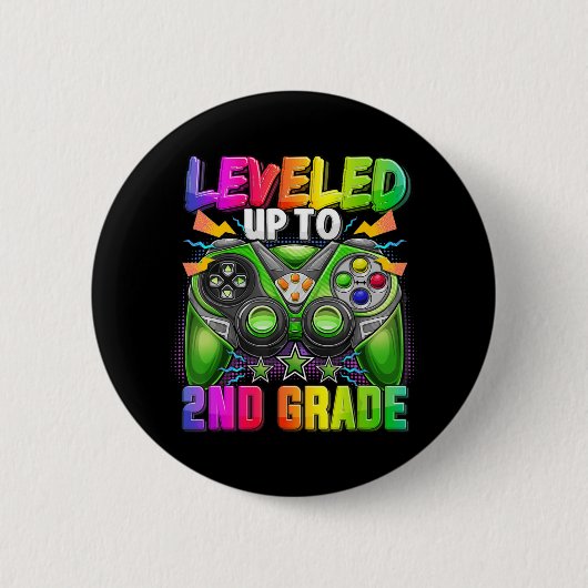 Tot 2e graad gamer terug naar school ronde button 5,7 cm (Voorkant)