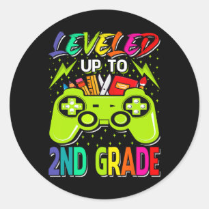 Tot 2e graad gamer terug naar school ronde sticker