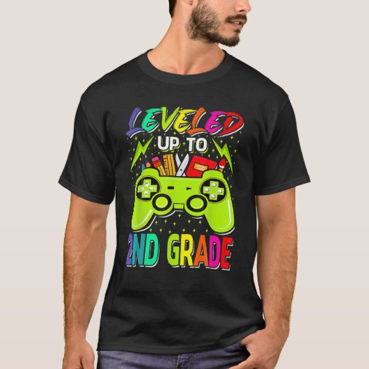 Tot 2e graad gamer terug naar school t-shirt (Voorkant)