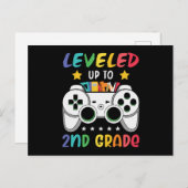 Tot 2e graad terug naar schoolvideogamer briefkaart (Voorkant / Achterkant)