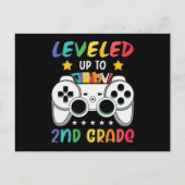 Tot 2e graad terug naar schoolvideogamer briefkaart (Voorkant)