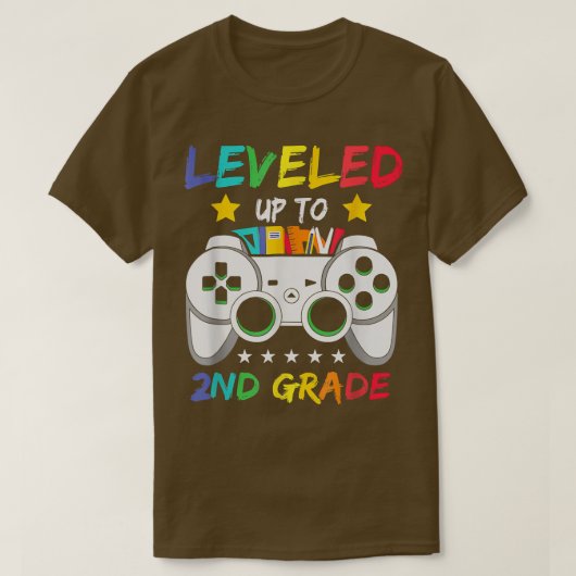 Tot 2e graad videospel terug naar school t-shirt (Design voorkant)