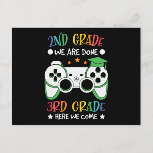 Tot 2e klas Hallo 3e klas Gamer Kinderen Cadeau Briefkaart