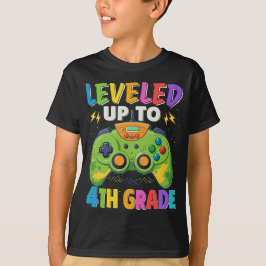 Tot 4 graden gamer terug naar school t-shirt (Voorkant)