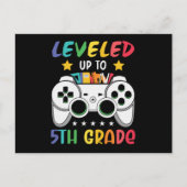 Tot 5e graad terug naar schoolvideogamer briefkaart (Voorkant)