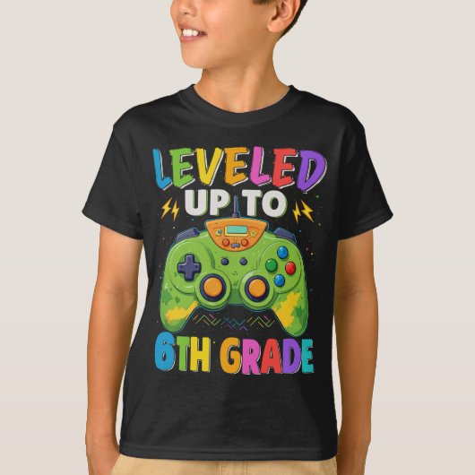Tot 6e graad gamer terug naar school t-shirt (Voorkant)