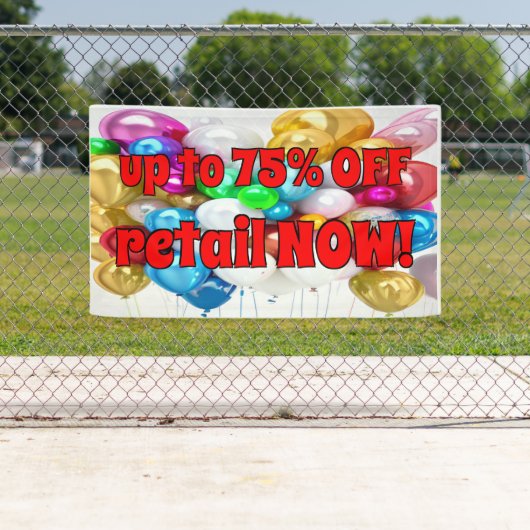 Tot 75% van de retail nu! Verkoopbevordering Spandoek (Insitu)