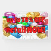 Tot 75% van de retail nu! Verkoopbevordering Spandoek (Horizontaal)