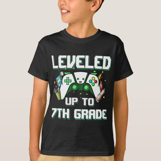 Tot 7e graad gamer terug naar schooljongens t-shirt (Voorkant)