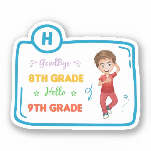 Tot 8 graden hallo 9 graden sticker (Voorkant)