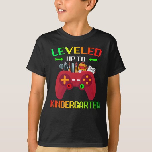 Tot aan de kleuterschool met een kleutergamer t-shirt (Voorkant)