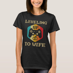 Tot aan de vrouw bride gamer koppels gelijkend t-shirt