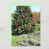 Tot aan uw nek in alligators - Humor - vlak Feestdagenkaart (Voorkant / Achterkant)