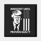 Tot bewezen schuld Trump Mugshot 2024 USA Flag Te Magneet (Voorkant)