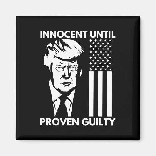 Tot bewezen schuld Trump Mugshot 2024 USA Flag Te Magneet (Voorkant)