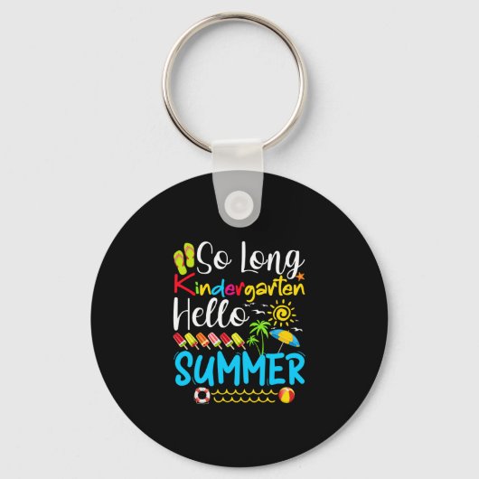 Tot dag kleuterschool graad hallo zomer sleutelhanger (Voorkant)