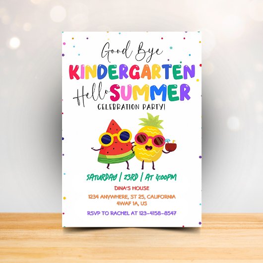 Tot dag kleuterschool, hallo zomer kaart