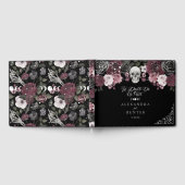 Tot de Dood Aquarel Schedel Roos Gotische Trouwdag Gastenboek (Volledig)