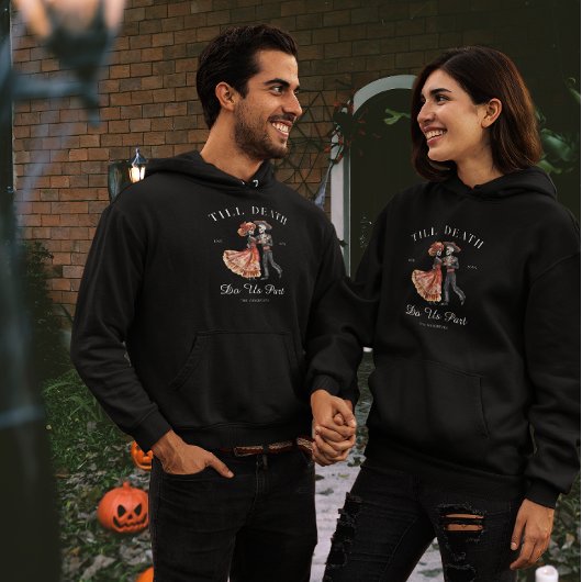 Tot de dood | Bijpassende Halloween paar Hoodie