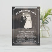 Tot de dood brengen wij partijkoppels de uitnodigi kaart (Staand voorkant)