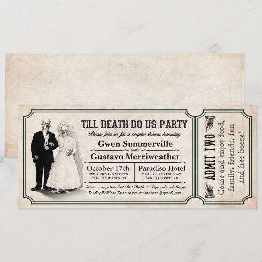 Tot de dood brengen wij partijkoppels in de schoen kaart (Voorkant / Achterkant)