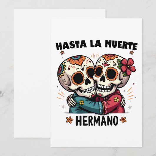 Tot de Dood Broer Dag van de Dood Kaart (Voorkant / Achterkant)