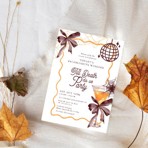 Tot de Dood Bruidscocktail Halloween Bruidsfeest Kaart