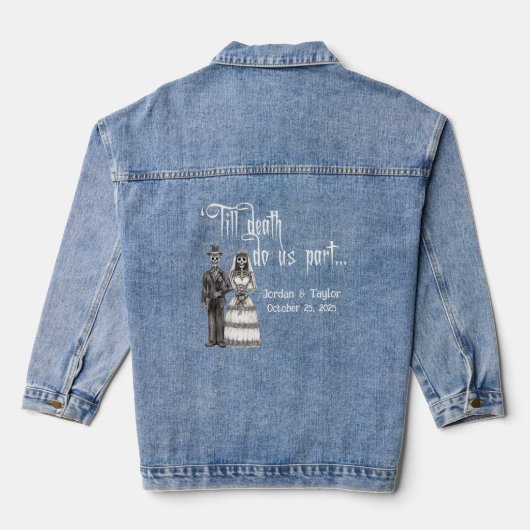 Tot de dood bruiloft denim jacket (Achterkant)